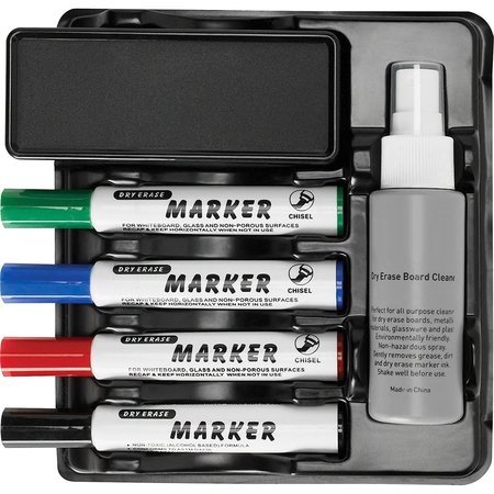 GLOBAL EQUIPMENT Dry Erase Marker   Eraser Kit TWMES-4